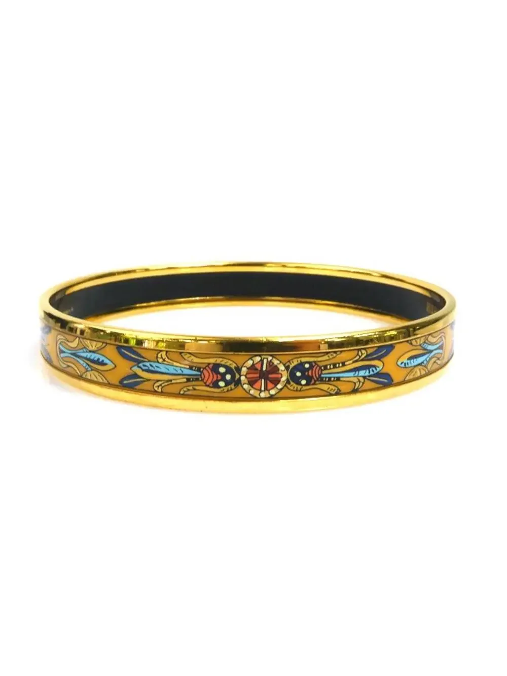 Auth Hermes Cloisonne Bangle Bracelet #307820H24B